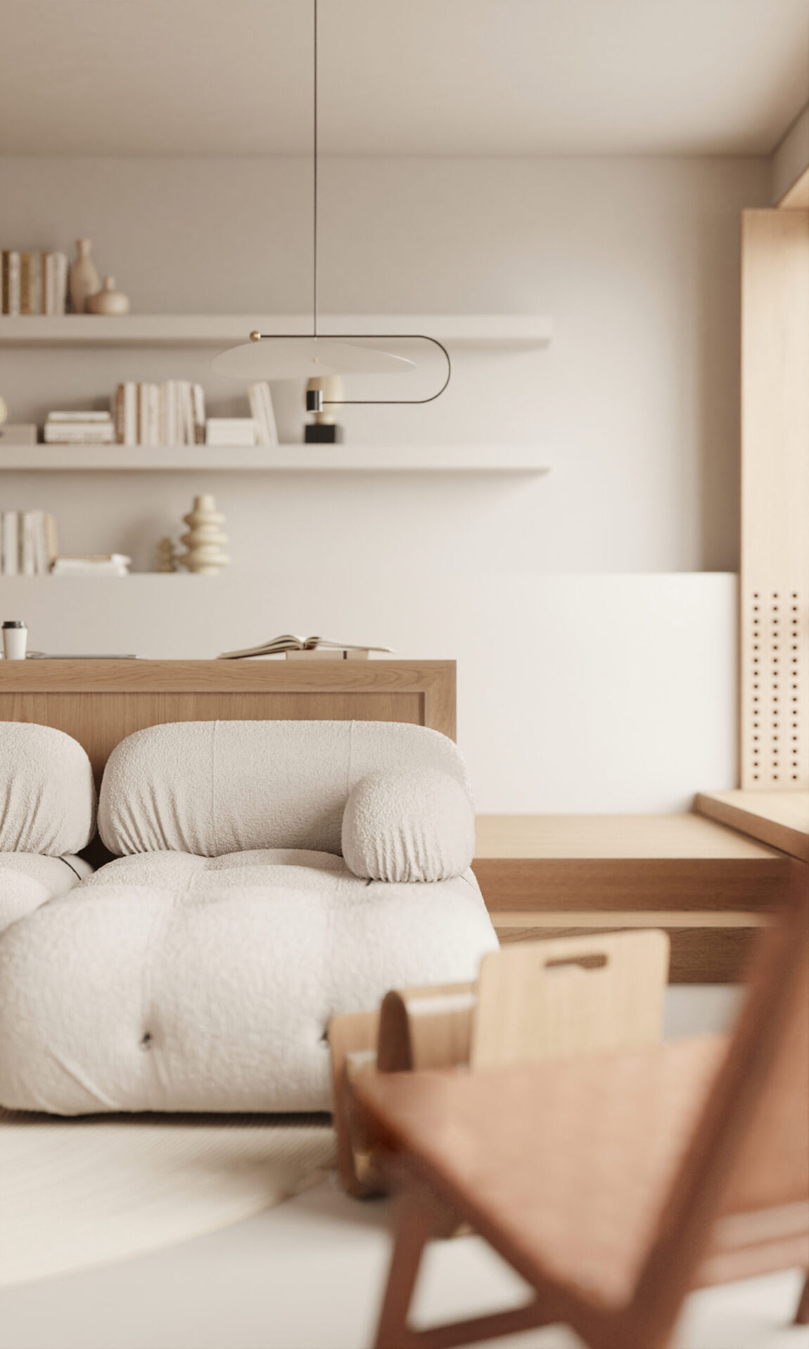 居家空間設計｜家坐｜奶油風的簡單材質、顏色搭配，能讓空間更具有整體性和和諧感｜創庫空間設計